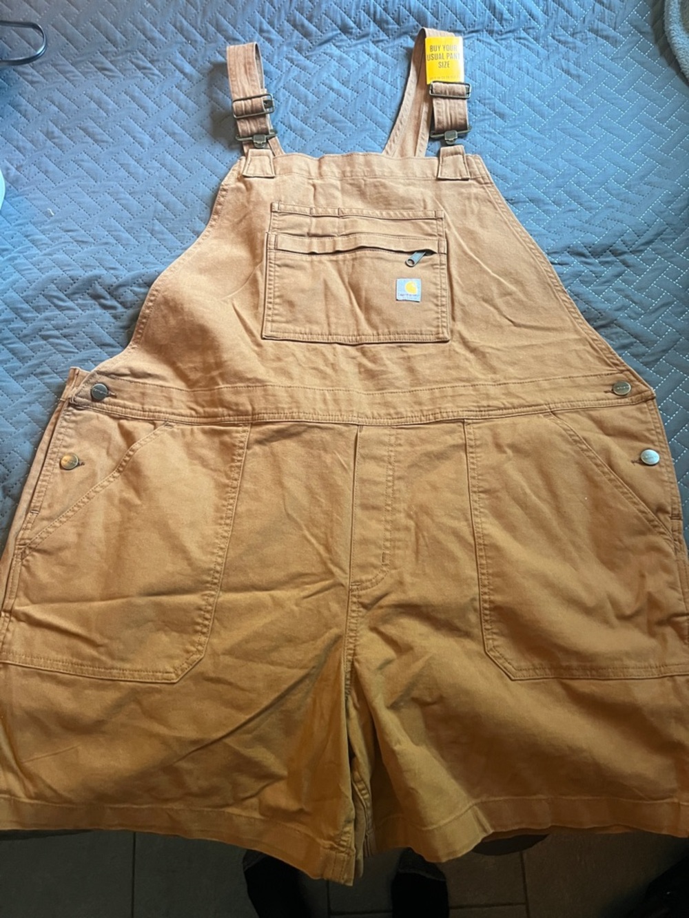 Carhartt Tan Workwear Short Overalls